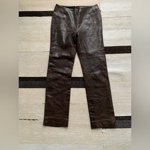 COPY - Thierry Mugler Butter Soft Lined Brown Leather Pants